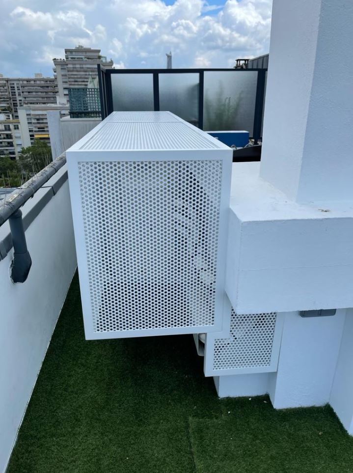 Coffre de climatisation en tôle perforée Coffre de climatisation en tôle perforée