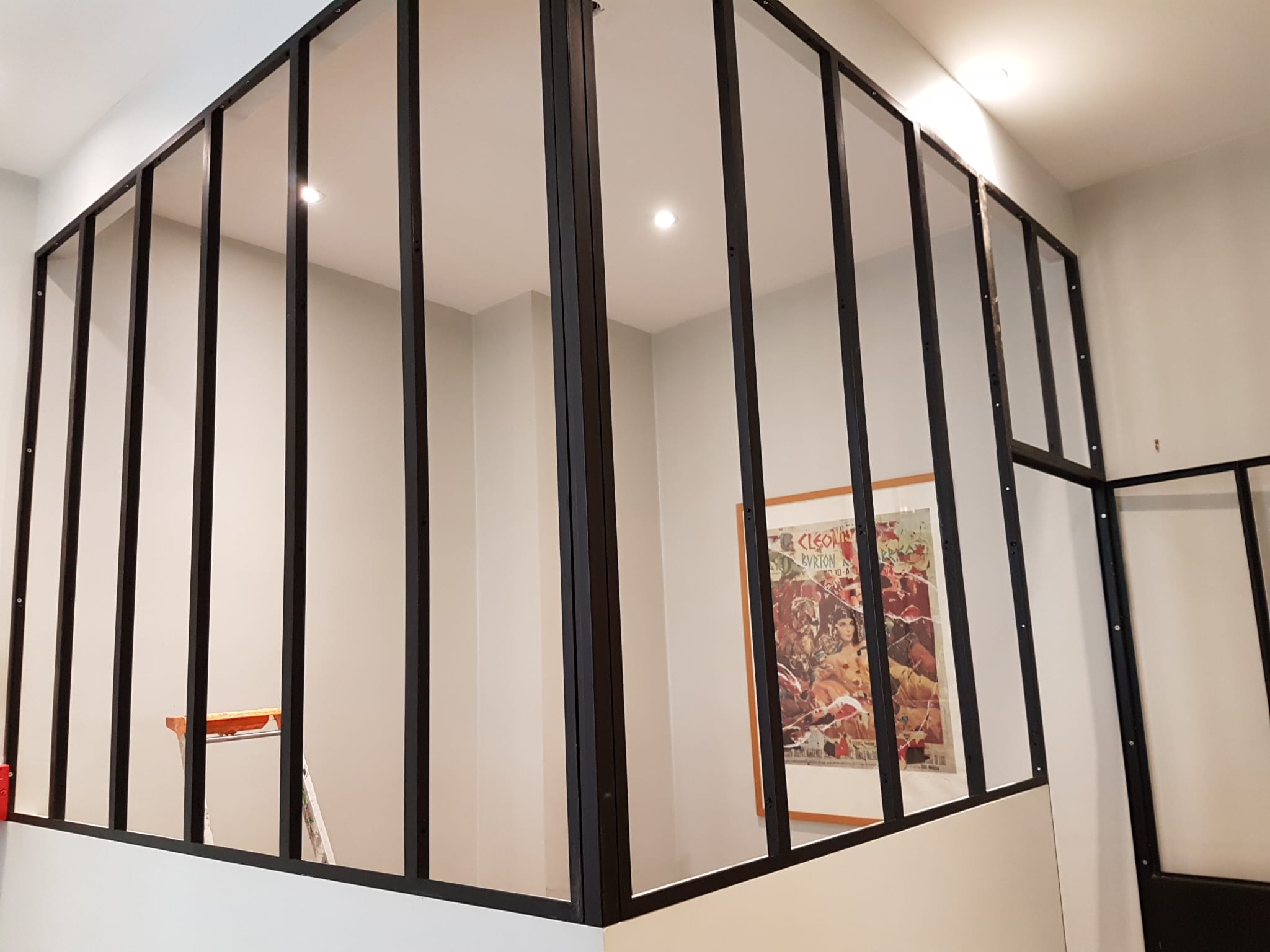 Réalisation d’une verrière avec porte Réalisation d'une verrière avec porte